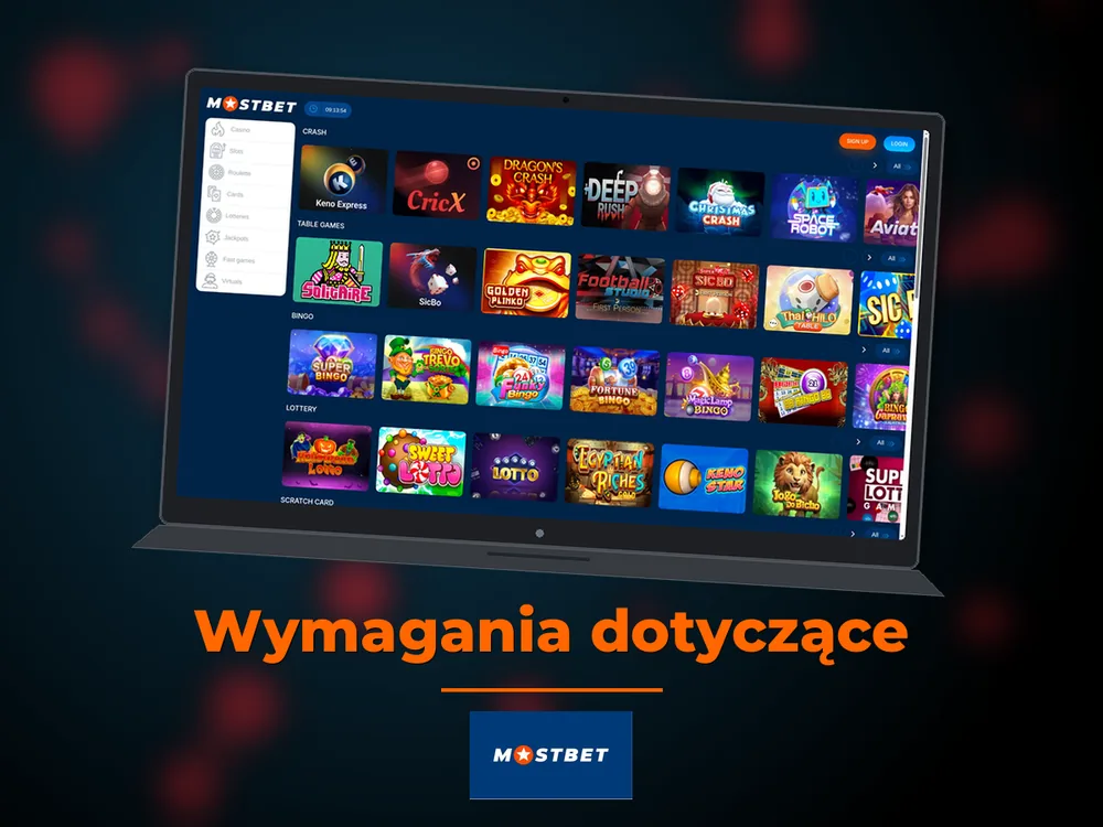mostbet - Wymagania dotyczące